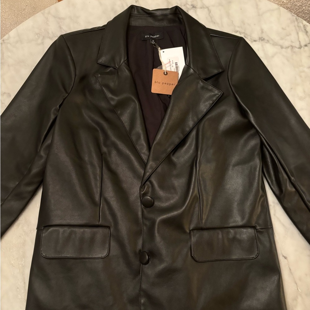 Faux leather jacket new